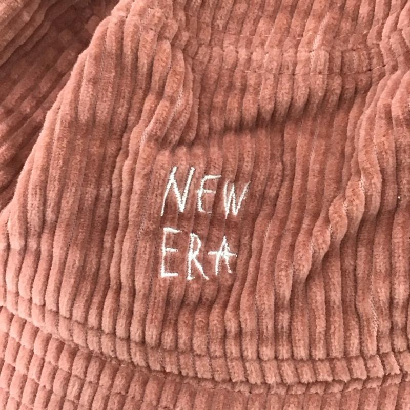 ニューエラ NEW ERA 帽子 ハット コーデュロイ バケットハット バケハ ロゴ、文字 桃 / ピンク /  レディース USED 古着 中古 10125688