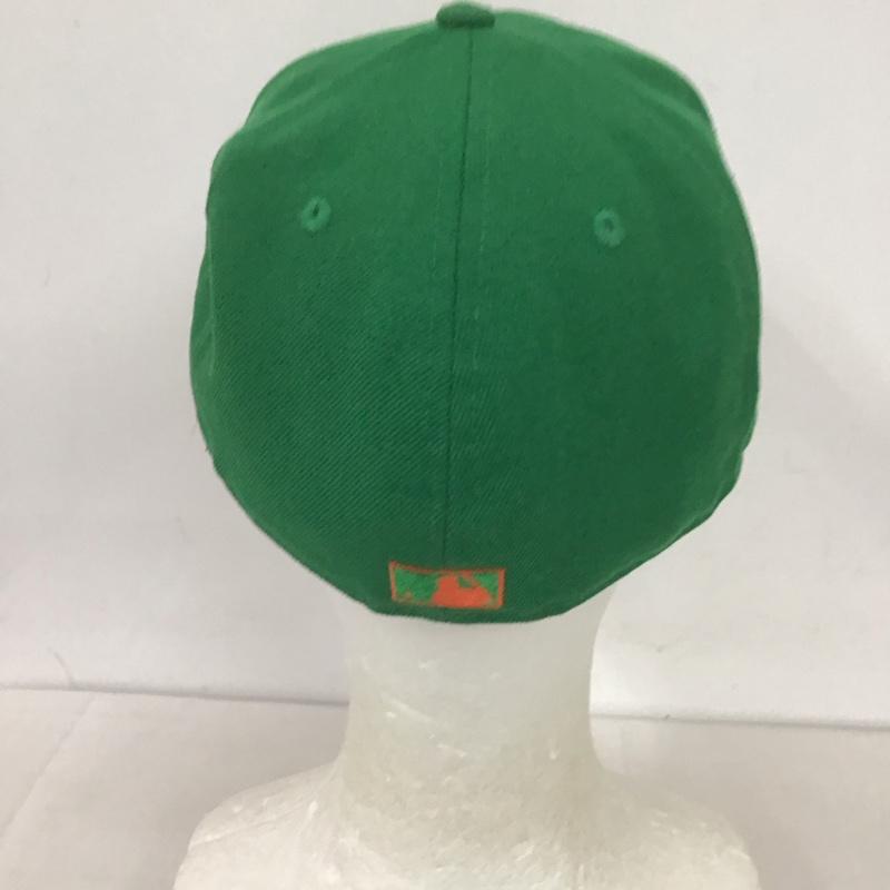 ニューエラ NEW ERA 帽子 キャップ ニューヨーク メッツ ４０周年記念 59FIFTY 57.7cm ロゴ、文字 橙 / オレンジ / X 緑 / グリーン /  メンズ USED 古着 中古 10125689