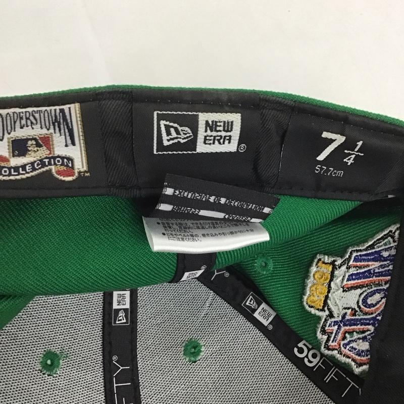 ニューエラ NEW ERA 帽子 キャップ ニューヨーク メッツ ４０周年記念 59FIFTY 57.7cm ロゴ、文字 橙 / オレンジ / X 緑 / グリーン /  メンズ USED 古着 中古 10125689