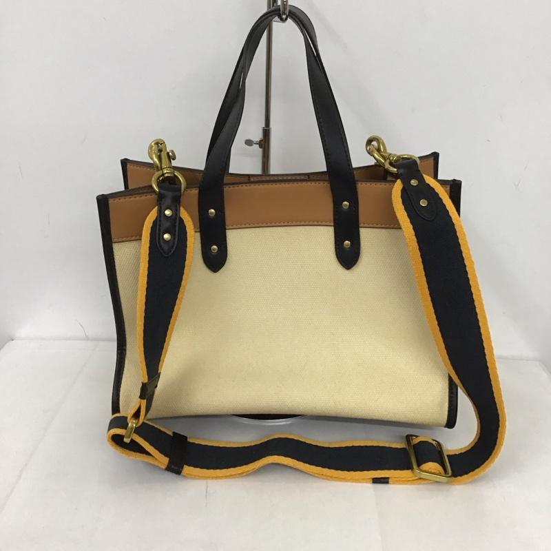 コーチ COACH ハンドバッグ ハンドバッグ 89488 キャンバス ショルダー 2way ポーチ ロゴ、文字 黒 / ブラック / X 茶 / ブラウン / X ベージュ / ベージュ /  レディース USED 古着 中古 10125690