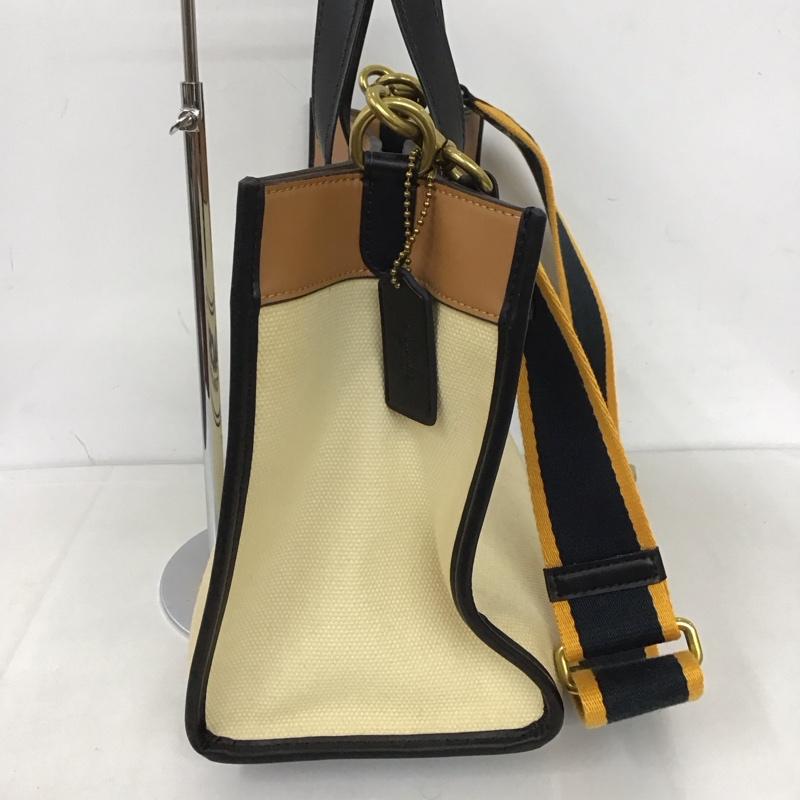 コーチ COACH ハンドバッグ ハンドバッグ 89488 キャンバス ショルダー 2way ポーチ ロゴ、文字 黒 / ブラック / X 茶 / ブラウン / X ベージュ / ベージュ /  レディース USED 古着 中古 10125690
