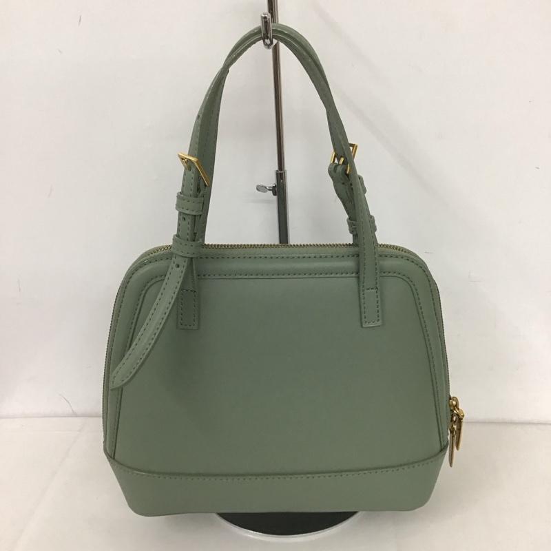 チャールズアンドキース charles&keith ハンドバッグ ハンドバッグ 31220006 エノラ テクスチャードダブルハンドルストラクチャードバッグ ショルダー 2way ロゴ、文字 薄緑 / ライトグリーン / X 金 / ゴールド /  レディース USED 古着 中古 10125691