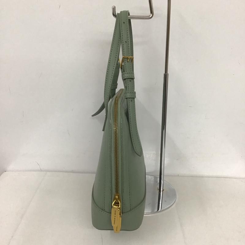 チャールズアンドキース charles&keith ハンドバッグ ハンドバッグ 31220006 エノラ テクスチャードダブルハンドルストラクチャードバッグ ショルダー 2way ロゴ、文字 薄緑 / ライトグリーン / X 金 / ゴールド /  レディース USED 古着 中古 10125691