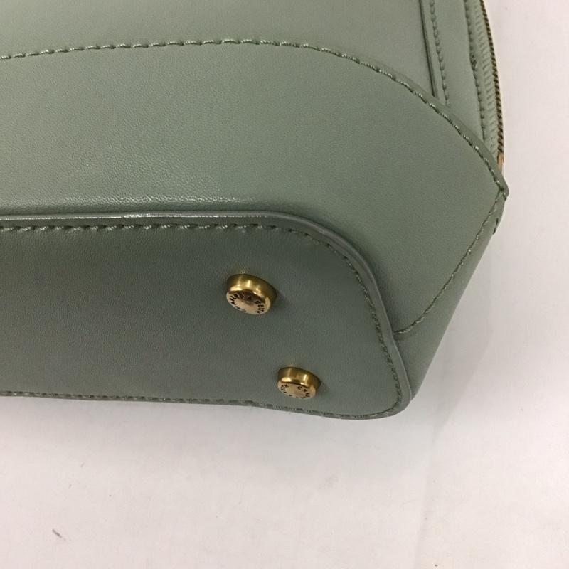 チャールズアンドキース charles&keith ハンドバッグ ハンドバッグ 31220006 エノラ テクスチャードダブルハンドルストラクチャードバッグ ショルダー 2way ロゴ、文字 薄緑 / ライトグリーン / X 金 / ゴールド /  レディース USED 古着 中古 10125691