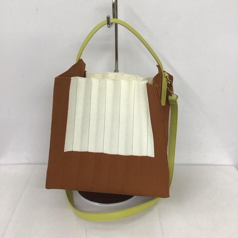 ザラ ZARA ハンドバッグ ハンドバッグ ショルダーバッグ 2way 無地 白 / ホワイト / X 茶 / ブラウン / X 薄緑 / ライトグリーン /  レディース USED 古着 中古 10125692
