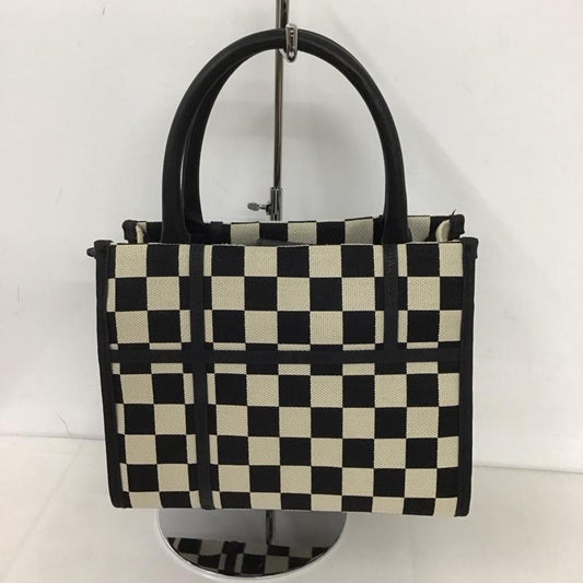 チャールズアンドキース charles&keith ハンドバッグ ハンドバッグ Avenue アベニュー スクエア 2WAY ショルダー チェック 黒 / ブラック / X アイボリー / アイボリー /  レディース USED 古着 中古 10125693