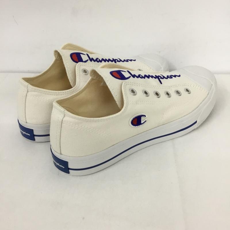 チャンピオン Champion スニーカー スニーカー CENTER COURT SLIP スリッポン 24.5cm 24.5cm ロゴ、文字 オフホワイト / オフホワイト /  レディース USED 古着 中古 10125697