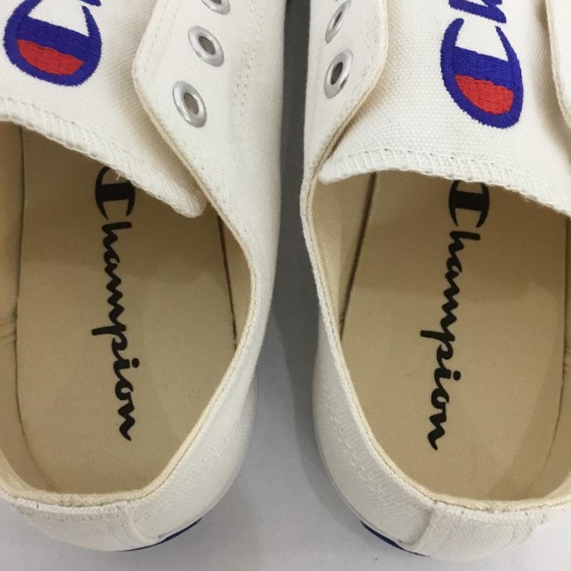 チャンピオン Champion スニーカー スニーカー CENTER COURT SLIP スリッポン 24.5cm 24.5cm ロゴ、文字 オフホワイト / オフホワイト /  レディース USED 古着 中古 10125697