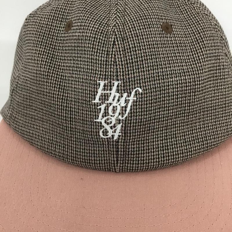 ハフ HUF 帽子 キャップ HT0054 MICRO HOUNDSTOOTH 6 PANEL HAT ロゴ、文字 桃 / ピンク /  メンズ USED 古着 中古 10125702
