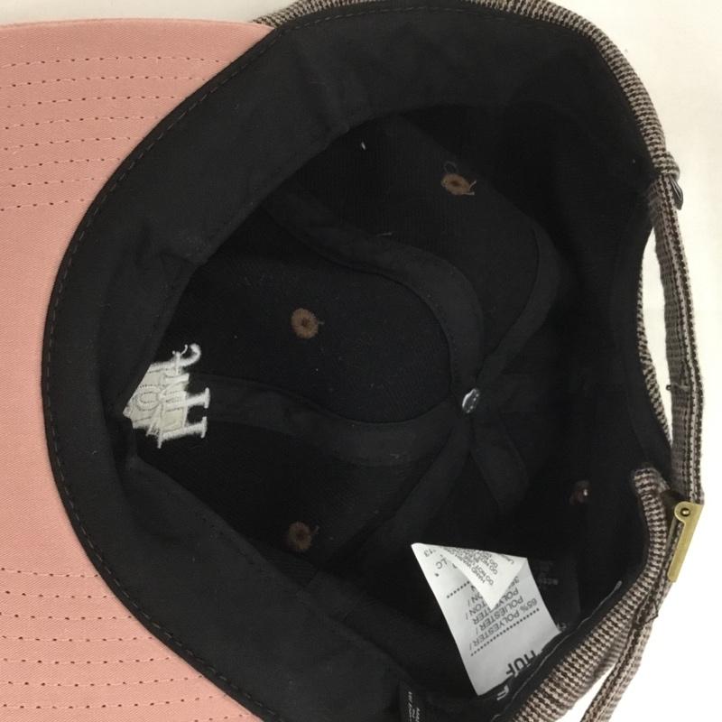 ハフ HUF 帽子 キャップ HT0054 MICRO HOUNDSTOOTH 6 PANEL HAT ロゴ、文字 桃 / ピンク /  メンズ USED 古着 中古 10125702