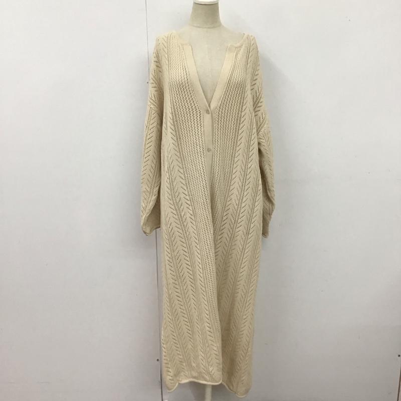 ローリーズファーム LOWRYS FARM ワンピース ロングスカート LF722003CF 透かし編み ガウン FREE 無地 ベージュ / ベージュ /  レディース USED 古着 中古 10125703