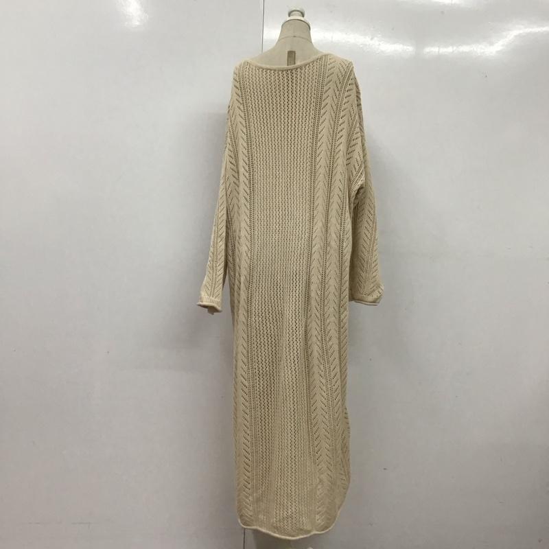 ローリーズファーム LOWRYS FARM ワンピース ロングスカート LF722003CF 透かし編み ガウン FREE 無地 ベージュ / ベージュ /  レディース USED 古着 中古 10125703