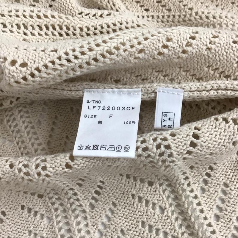 ローリーズファーム LOWRYS FARM ワンピース ロングスカート LF722003CF 透かし編み ガウン FREE 無地 ベージュ / ベージュ /  レディース USED 古着 中古 10125703