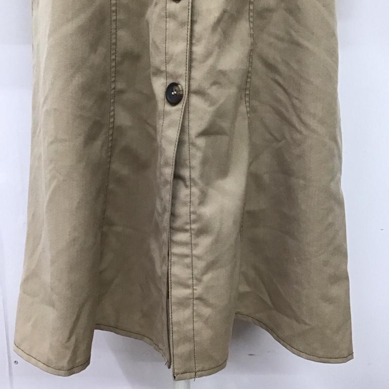 アルシーヴ archives ワンピース ロングスカート 07-0238 配色ステッチ 前開き Vネック 無地 ベージュ / ベージュ /  レディース USED 古着 中古 10125704