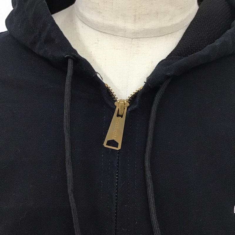カーハート Carhartt ジャケット、上着 ジャンパー、ブルゾン J131 ダックアクティブジャケット UFCW USA製 XL ロゴ、文字 黒 / ブラック /  メンズ USED 古着 中古 10125705