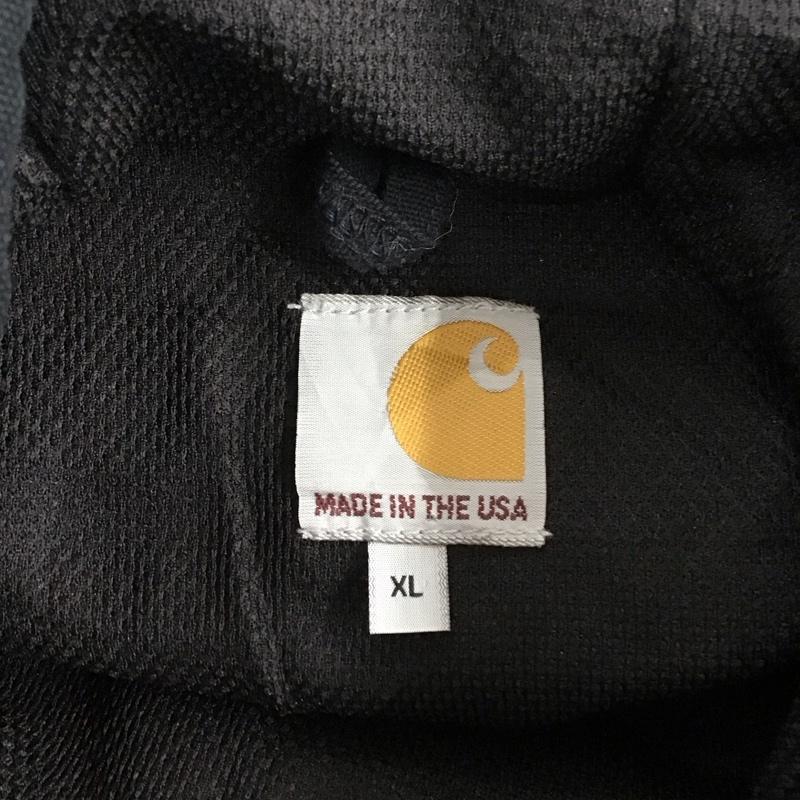 カーハート Carhartt ジャケット、上着 ジャンパー、ブルゾン J131 ダックアクティブジャケット UFCW USA製 XL ロゴ、文字 黒 / ブラック /  メンズ USED 古着 中古 10125705