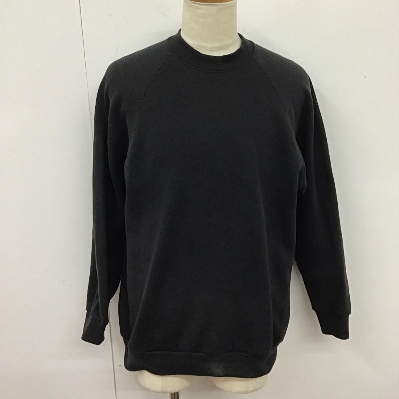 フルーツオブザルーム FRUIT OF THE LOOM トレーナー 長袖 スウェット 裏起毛 アメリカ製 90年代 00年代 XL 無地 黒 / ブラック /  メンズ USED 古着 中古 10125712