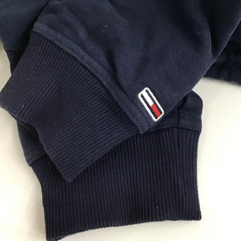 トミー ジーンズ TOMMY JEANS パーカー 長袖 長袖パーカー プルオーバーパーカー スウェット ジップカラー L ロゴ、文字 紺 / ネイビー /  レディース USED 古着 中古 10125717