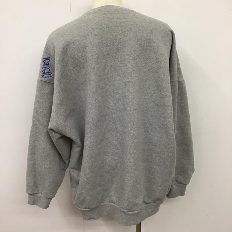 ノーティカ NAUTICA トレーナー 長袖 長袖トレーナー スウェット クルーネック プルオーバー XXL ロゴ、文字 灰 / グレー /  メンズ USED 古着 中古 10125724