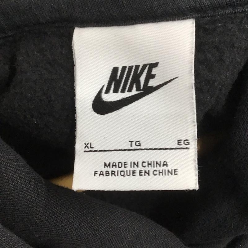 ナイキ NIKE パーカー 長袖 fd0855-010 オーバーサイズドフリース パーカー プルオーバーパーカー XL ロゴ、文字 黒 / ブラック /  レディース USED 古着 中古 10125726