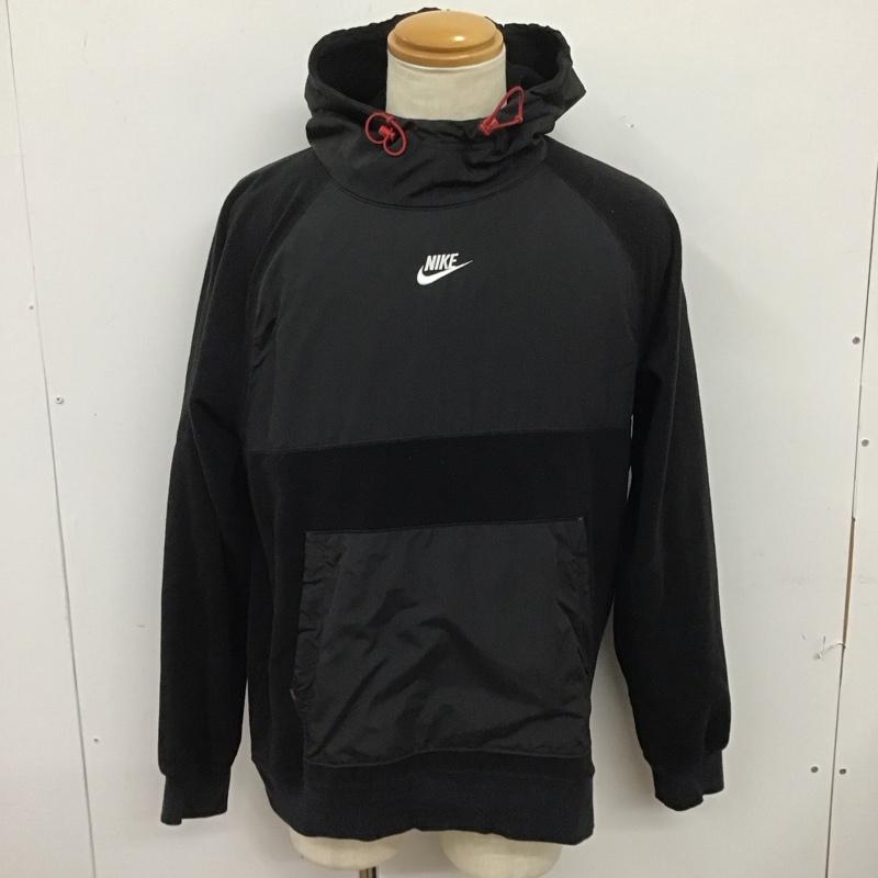 ナイキ NIKE パーカー 長袖 cd3157-010 スウェットパーカー プルオーバー L ロゴ、文字 黒 / ブラック /  メンズ USED 古着 中古 10125728