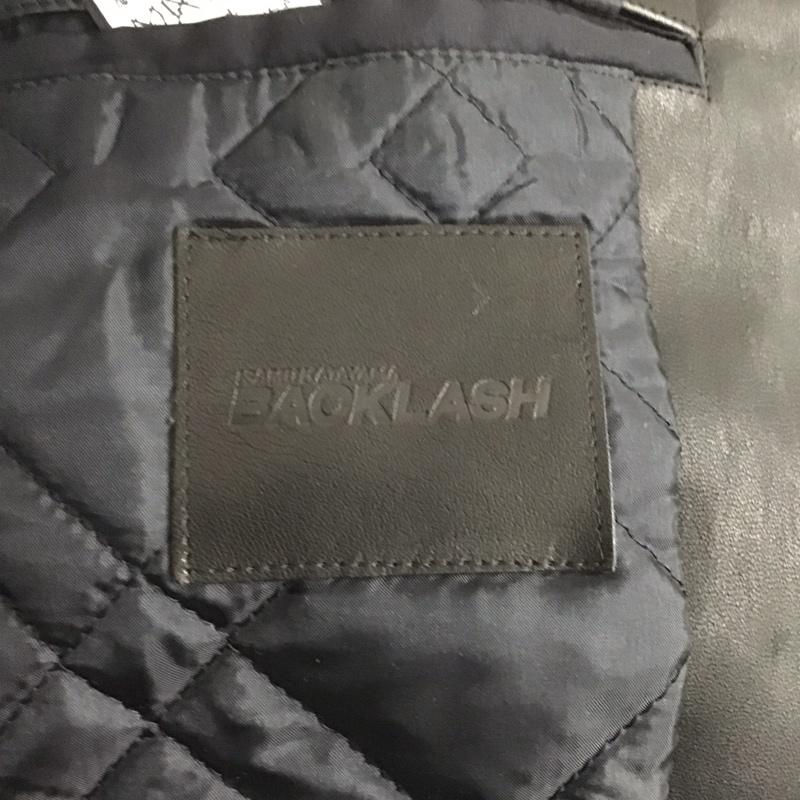 イサムカタヤマバックラッシュ ISAMUKATAYAMA BACKLASH ジャケット、上着 ジャンパー、ブルゾン 1721-02 ループチェックメルトンジャパンホースブルゾン アウター L 無地 黒 / ブラック /  メンズ USED 古着 中古 10125730