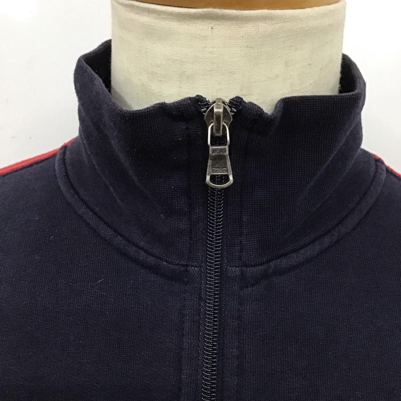 ポロラルフローレン POLO RALPH LAUREN ジャケット、上着 ジャケット、ブレザー ジップアップジャケット サイドライン スウェットジャケット L ロゴ、文字 紺 / ネイビー /  メンズ USED 古着 中古 10125732