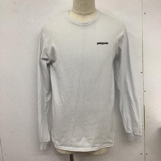 パタゴニア patagonia カットソー 長袖 長袖カットソー プリントカットソー クルーネック S ロゴ、文字 白 / ホワイト /  メンズ USED 古着 中古 10125734