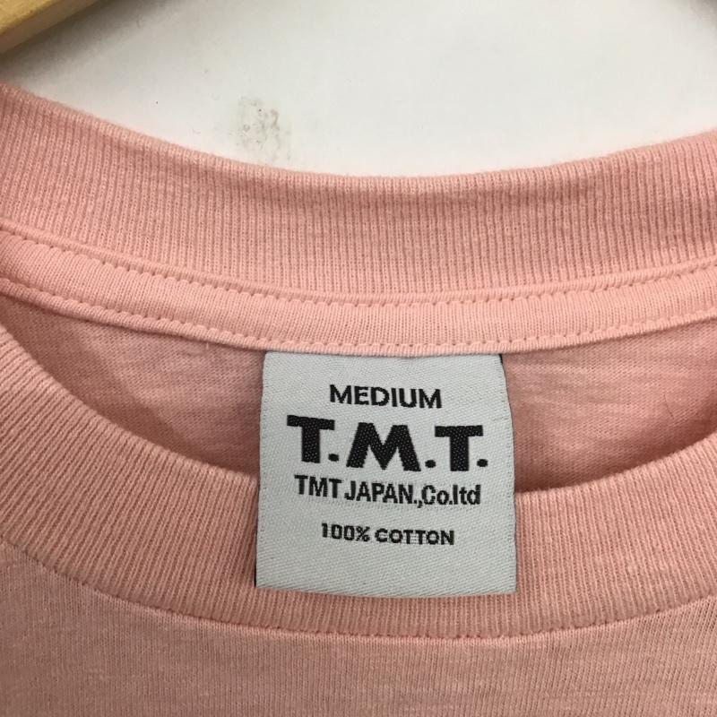 ティーエムティー TMT Tシャツ 半袖 半袖カットソー プリントTシャツ クルーネックカットソー M プリント 桃 / ピンク /  メンズ USED 古着 中古 10125738
