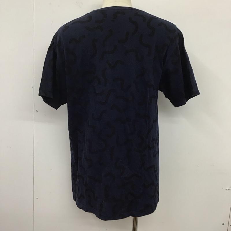 ステューシー STUSSY Tシャツ 半袖 半袖カットソー プリントTシャツ クルーネックカットソー L プリント 紺 / ネイビー /  メンズ USED 古着 中古 10125747