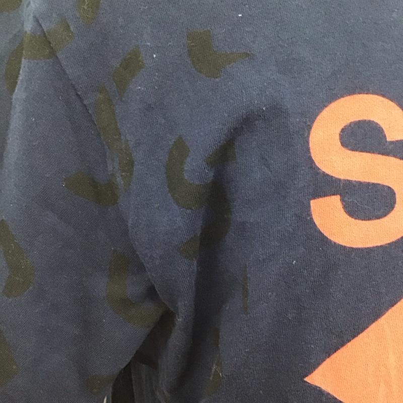 ステューシー STUSSY Tシャツ 半袖 半袖カットソー プリントTシャツ クルーネックカットソー L プリント 紺 / ネイビー /  メンズ USED 古着 中古 10125747