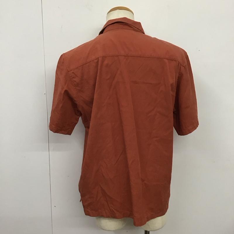 カーハート Carhartt シャツ、ブラウス 半袖 半袖シャツ 前ボタンシャツ カジュアルシャツ M ロゴ、文字 橙 / オレンジ /  メンズ USED 古着 中古 10125749
