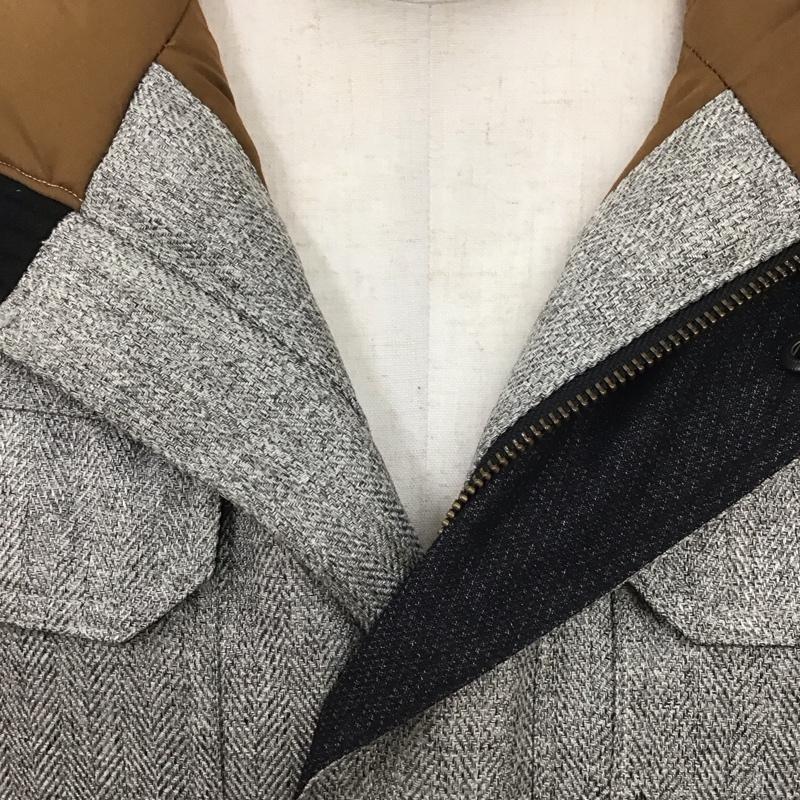 ザノースフェイス THE NORTH FACE ジャケット、上着 ジャンパー、ブルゾン nf0a33rg ダウンジャケット ジップアップジャケット フード付きジャケット XS ロゴ、文字 灰 / グレー /  メンズ USED 古着 中古 10125775