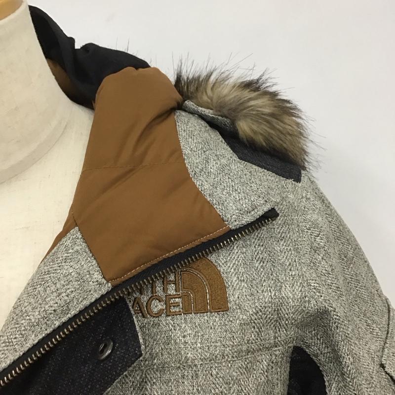 ザノースフェイス THE NORTH FACE ジャケット、上着 ジャンパー、ブルゾン nf0a33rg ダウンジャケット ジップアップジャケット フード付きジャケット XS ロゴ、文字 灰 / グレー /  メンズ USED 古着 中古 10125775