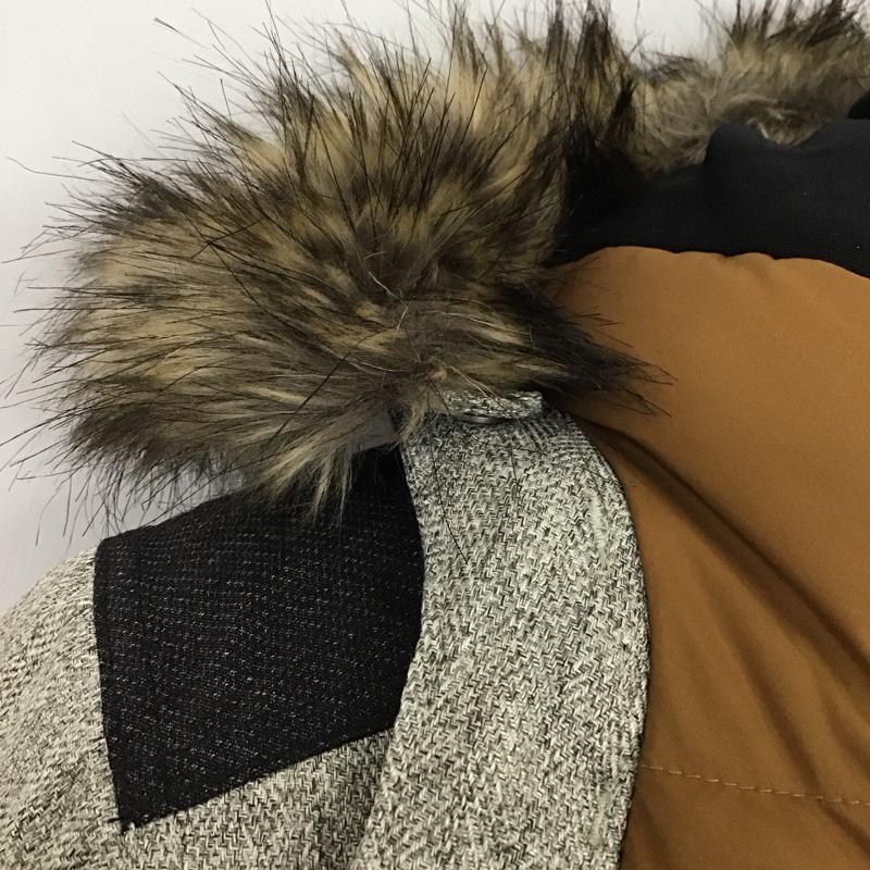 ザノースフェイス THE NORTH FACE ジャケット、上着 ジャンパー、ブルゾン nf0a33rg ダウンジャケット ジップアップジャケット フード付きジャケット XS ロゴ、文字 灰 / グレー /  メンズ USED 古着 中古 10125775