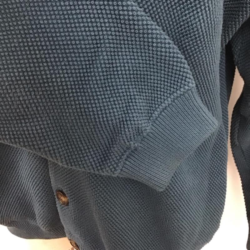 クレプスキュール crepuscule カーディガン 長袖 長袖カーディガン 前ボタン ニットカーディガン 2 無地 青 / ブルー /  メンズ USED 古着 中古 10125776