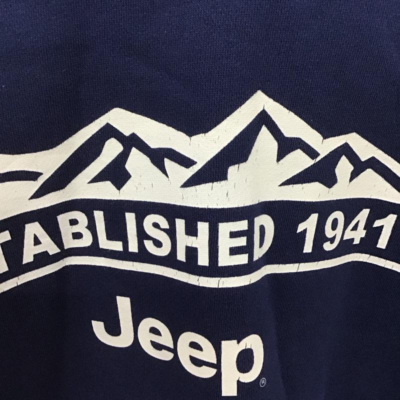古着 USED トレーナー 長袖 長袖トレーナー スウェット クルーネック プルオーバー JEEP XL ロゴ、文字 紺 / ネイビー /  メンズ USED 古着 中古 10125778