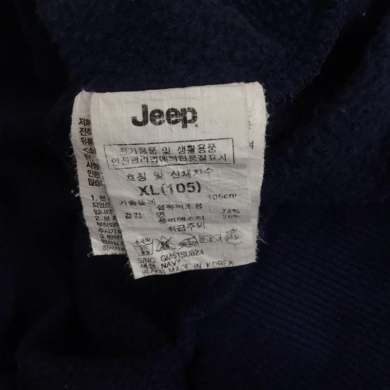 古着 USED トレーナー 長袖 長袖トレーナー スウェット クルーネック プルオーバー JEEP XL ロゴ、文字 紺 / ネイビー /  メンズ USED 古着 中古 10125778
