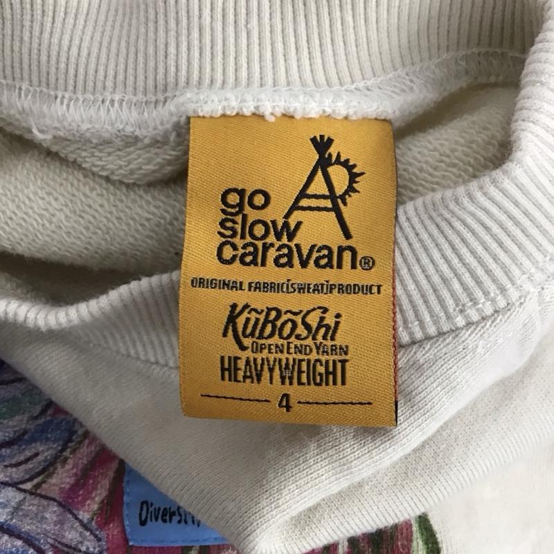 ゴースローキャラバン go slow caravan トレーナー 長袖 長袖トレーナー スウェット クルーネック プルオーバー 4 プリント ベージュ / ベージュ /  メンズ USED 古着 中古 10125793