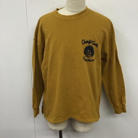 ジムマスター gym master トレーナー 長袖 g421704 スウェットビッグTee 長袖スウェット クルーネック XL プリント 黄 / イエロー /  メンズ USED 古着 中古 10125806