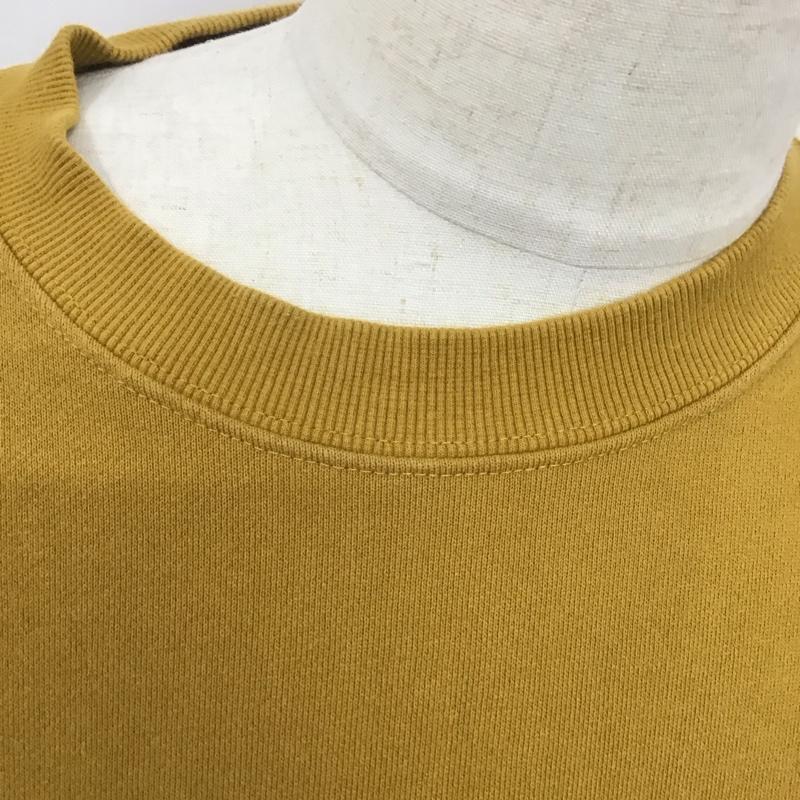 ジムマスター gym master トレーナー 長袖 g421704 スウェットビッグTee 長袖スウェット クルーネック XL プリント 黄 / イエロー /  メンズ USED 古着 中古 10125806