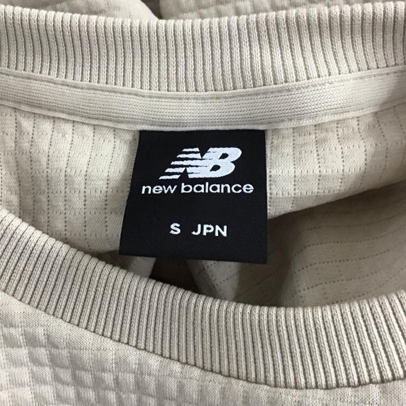 ニューバランス New Balance トレーナー 長袖 AMT45693 キルティングニット プルオーバー S ロゴ、文字 アイボリー / アイボリー /  メンズ USED 古着 中古 10125809