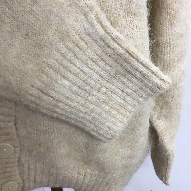 ローリーズファーム LOWRYS FARM カーディガン 長袖 LF623521NT Vネック 2 無地 ベージュ / ベージュ /  レディース USED 古着 中古 10125812