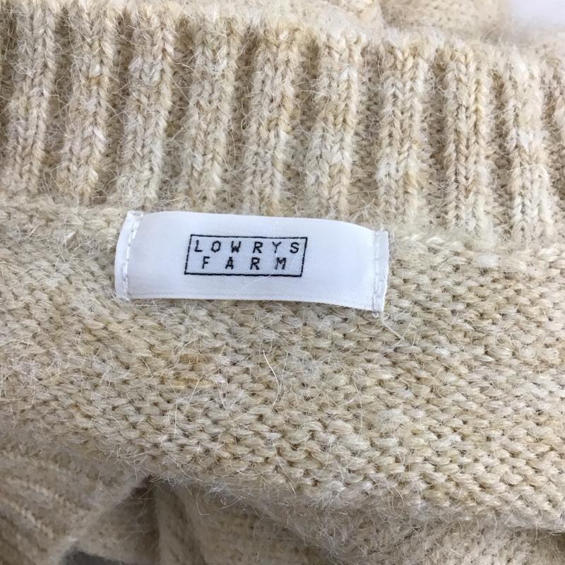 ローリーズファーム LOWRYS FARM カーディガン 長袖 LF623521NT Vネック 2 無地 ベージュ / ベージュ /  レディース USED 古着 中古 10125812
