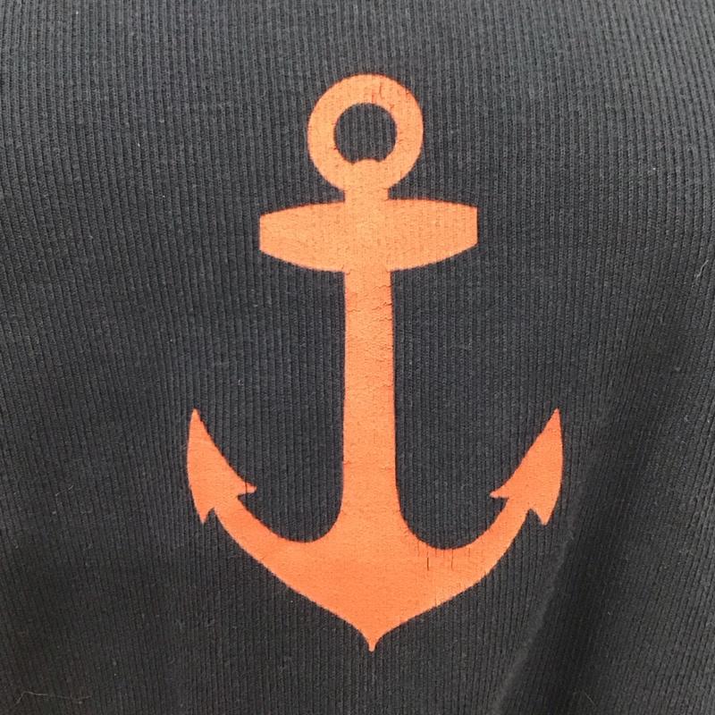 ドリスヴァンノッテン DRIES VAN NOTEN Tシャツ 長袖 ロンT リブ クルーネック 90年代 L プリント 紺 / ネイビー /  メンズ USED 古着 中古 10125836