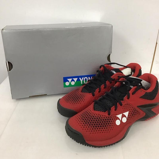 ヨネックス YONEX カジュアルシューズ カジュアルシューズ SHTE2MGC パワークッションエクリプション2 オムニ・クレーコート用 テニスシューズ 28.0cm 無地 黒 / ブラック / X 赤 / レッド /  メンズ USED 古着 中古 10125841
