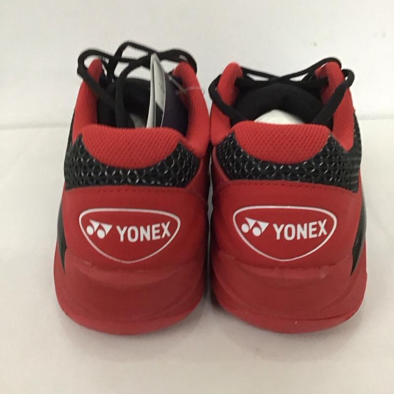 ヨネックス YONEX カジュアルシューズ カジュアルシューズ SHTE2MGC パワークッションエクリプション2 オムニ・クレーコート用 テニスシューズ 27.5cm 無地 黒 / ブラック / X 赤 / レッド /  メンズ USED 古着 中古 10125842