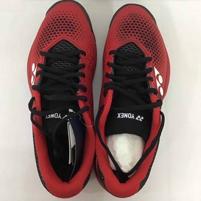 ヨネックス YONEX カジュアルシューズ カジュアルシューズ SHTE2MGC パワークッションエクリプション2 オムニ・クレーコート用 テニスシューズ 27.0cm 無地 黒 / ブラック / X 赤 / レッド /  メンズ USED 古着 中古 10125843