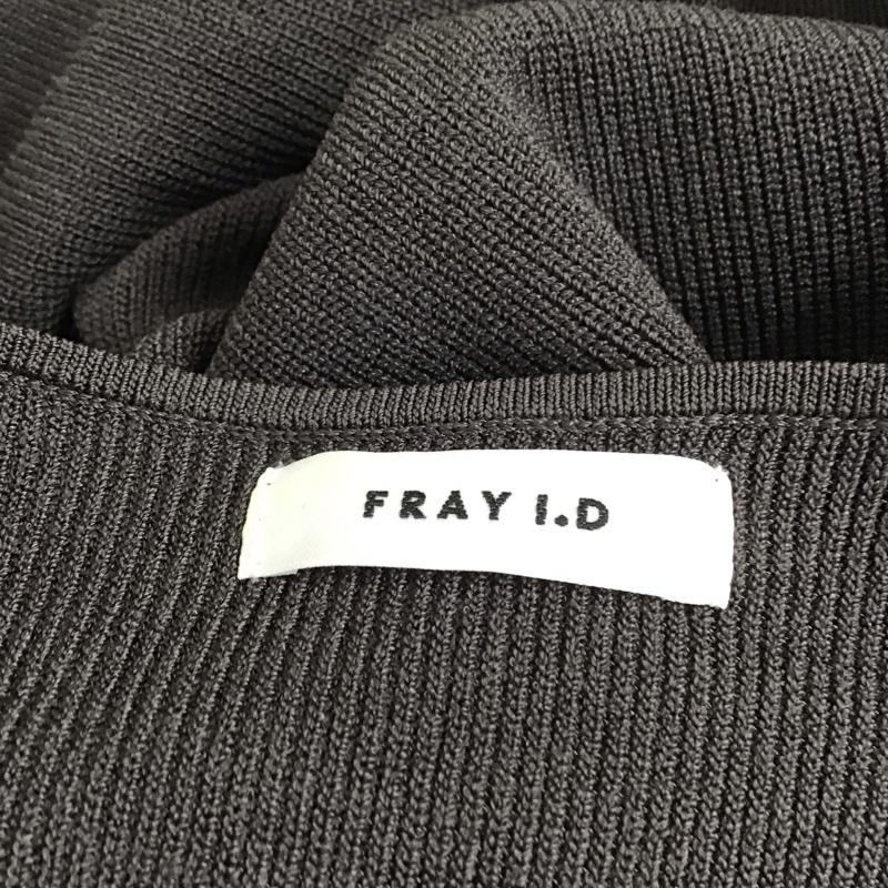 フレイ アイディー FRAY I.D ワンピース ロングスカート FWNO214112 オーガンスリーブスクエアニットワンピース 1 無地 チャコールグレー / チャコールグレー /  レディース USED 古着 中古 10125845