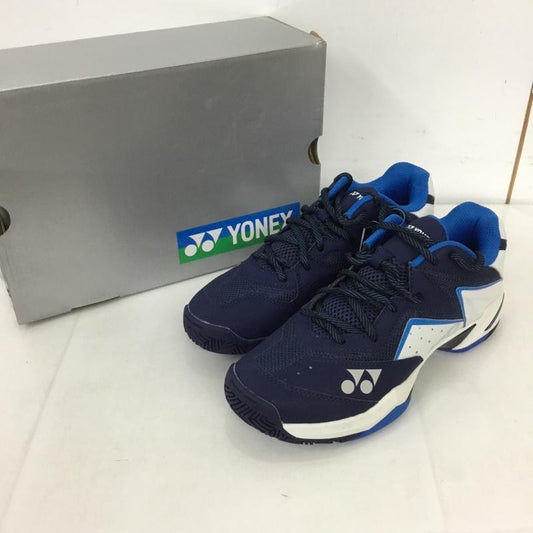 ヨネックス YONEX カジュアルシューズ カジュアルシューズ テニスシューズ POWER CUSHION 207D パワークッション 207D オールコート用 SHT207D-173 23.0cm 無地 白 / ホワイト / X 紺 / ネイビー /  レディース USED 古着 中古 10125854